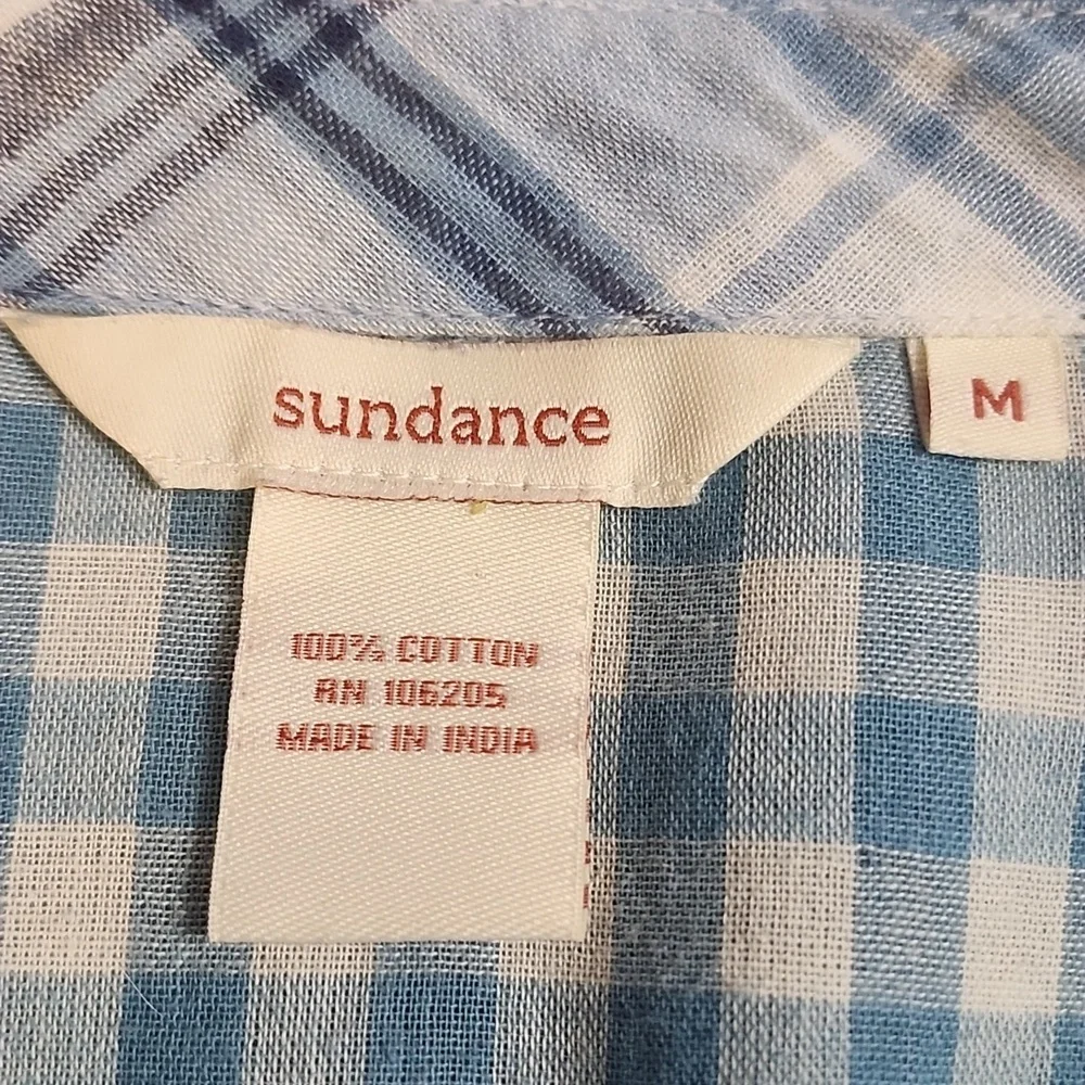 Sundance flannel shirt size M Patchwork Cotton